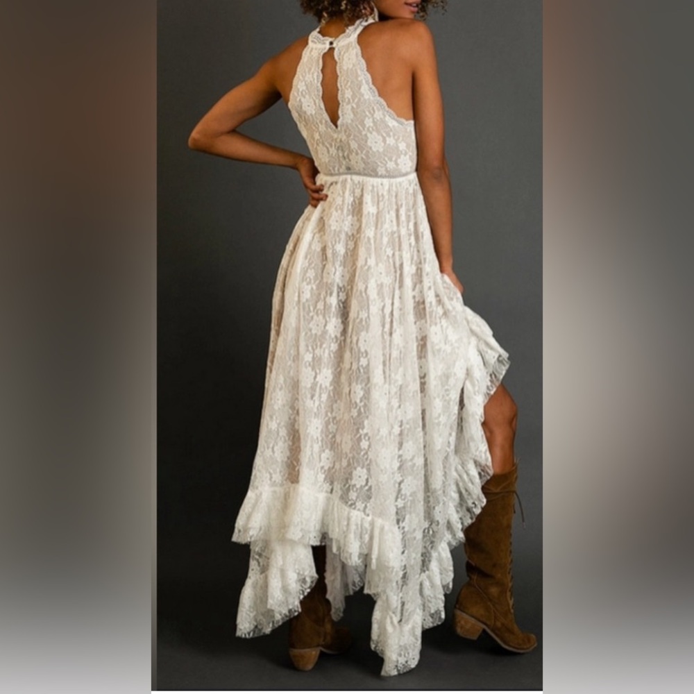 Joyfolie Cream Lace Maxi Dress - Picture 2 of 8